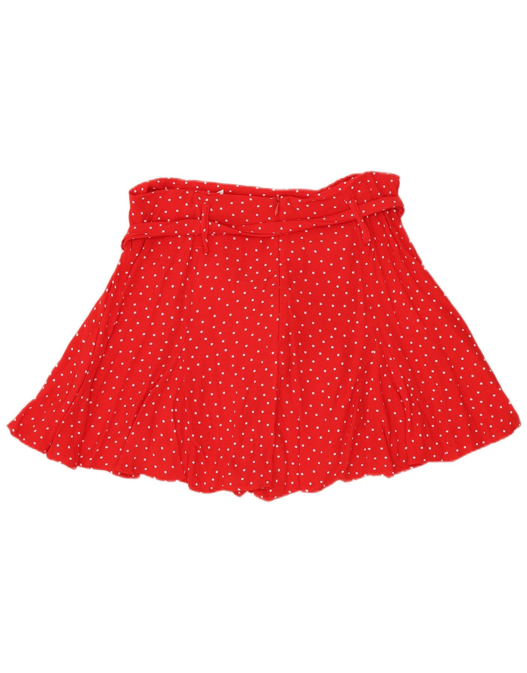 Zara Womens Mini Skirt Medium W28  Red Spotted Viscose