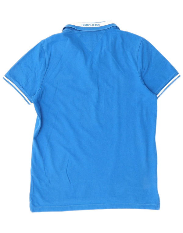 Tommy Hilfiger Mens Polo Shirt Large Blue Cotton