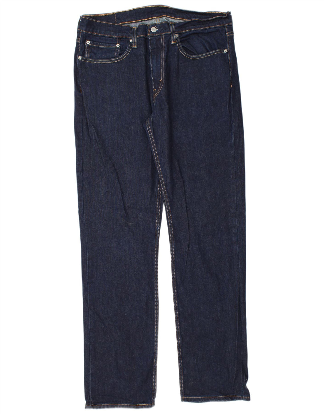 Levi's Mens 514 Straight Jeans W34 L34 Navy Blue Cotton