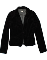 J. CREW Womens Blazer Jacket US 6 Medium Black Cotton