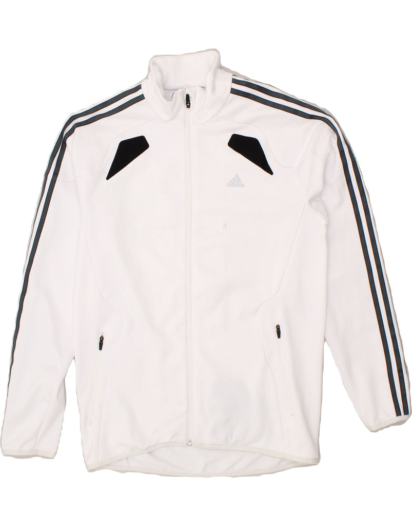 ADIDAS Mens Climalite Tracksuit Top Jacket Medium White Polyester | Vintage Adidas | Thrift | Second-Hand Adidas | Used Clothing | Messina Hembry 