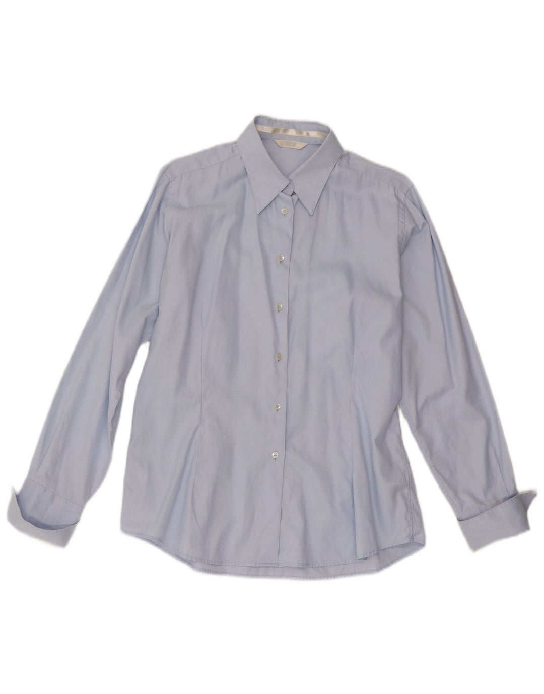 Marks & Spencer Womens Formal Shirt UK16 Large Blue Cotton