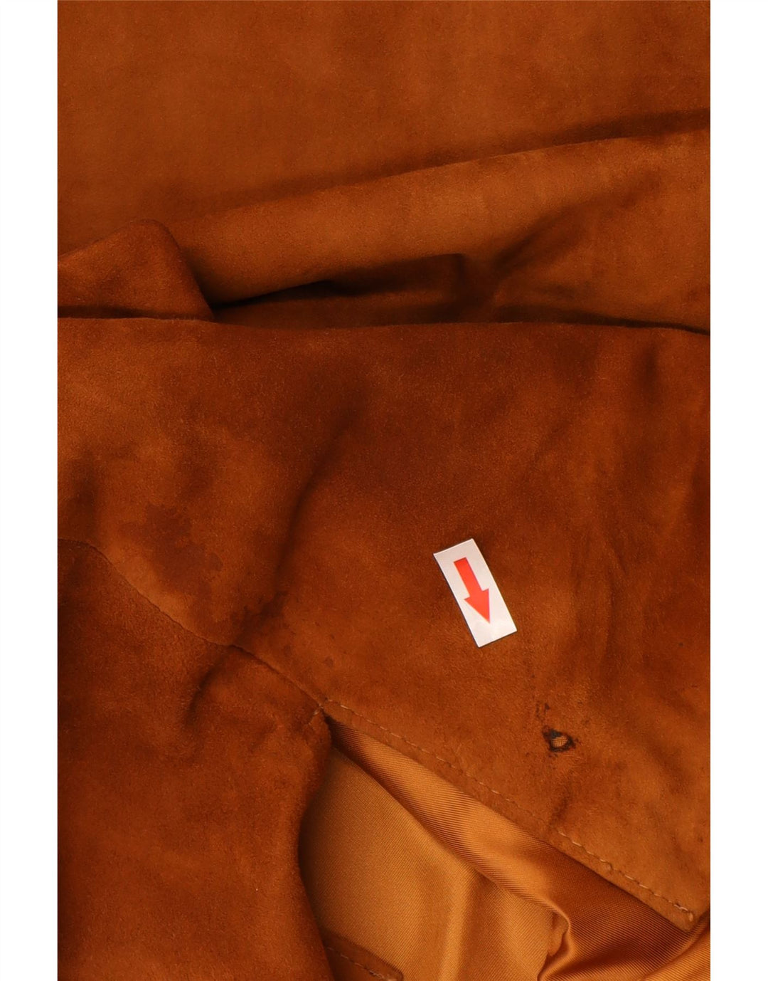 Jolly Womens Oversized Suede Overcoat IT 50 XL Brown Leather