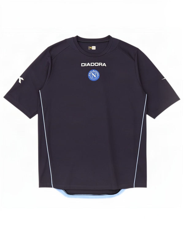 Diadora Mens Graphic T-Shirt Top 2XL Navy Blue Polyester