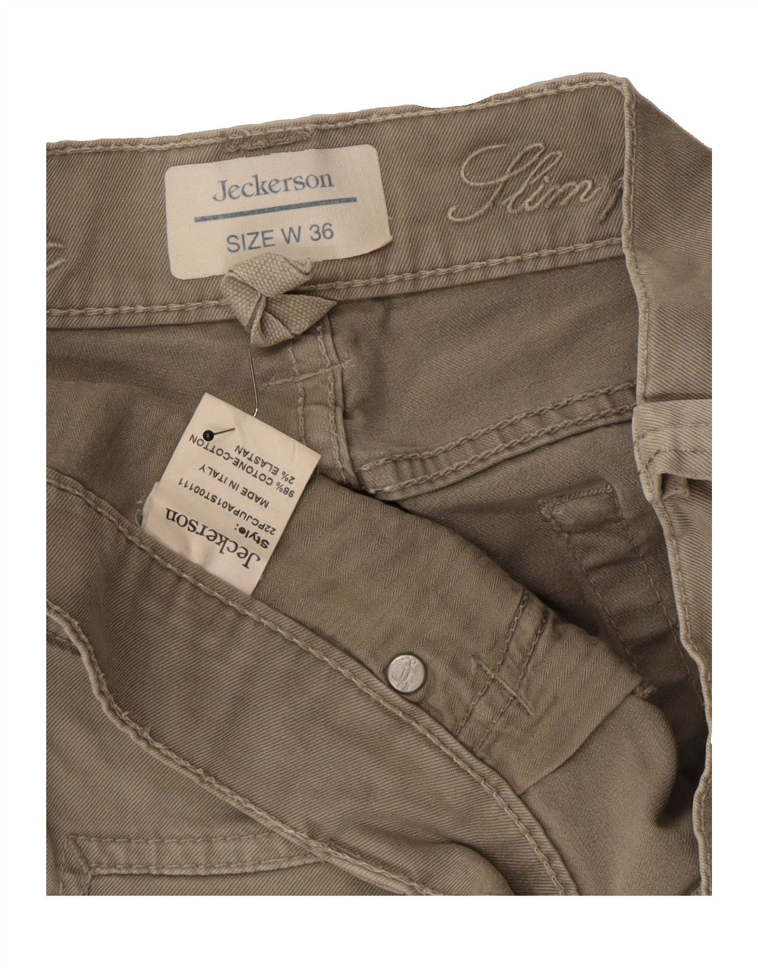 JECKERSON Womens Authentic High Rise Slim Jeans W36 L34 Grey Cotton Vintage Jeckerson and Second-Hand Jeckerson from Messina Hembry 