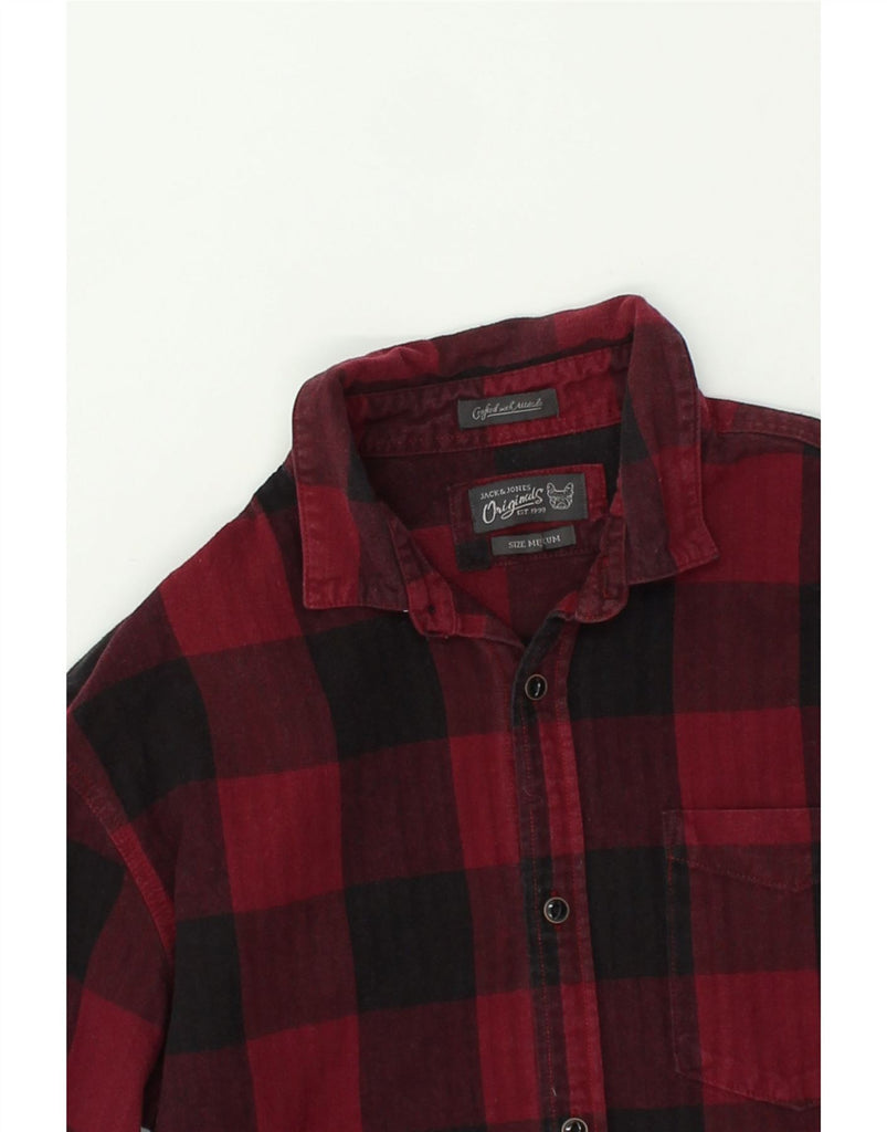 JACK & JONES Mens Shirt Medium Red Check Cotton | Vintage Jack & Jones | Thrift | Second-Hand Jack & Jones | Used Clothing | Messina Hembry 