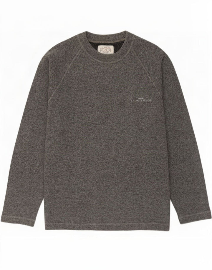 Armani Jeans Mens Crew Neck Jumper Sweater Large Grey Cotton