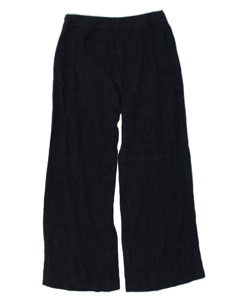 HOBBS Womens Wide Leg Casual Trousers UK 12 Medium W30 L32  Navy Blue | Vintage Hobbs | Thrift | Second-Hand Hobbs | Used Clothing | Messina Hembry 