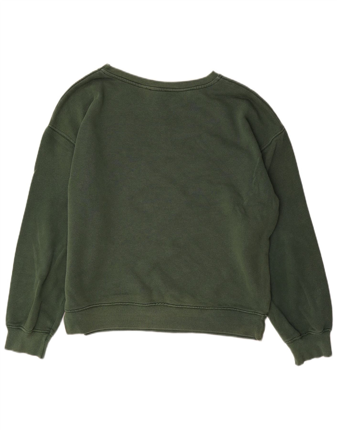 ZARA Womens Harvard Oversized Graphic Sweatshirt Jumper UK 14 Medium Green