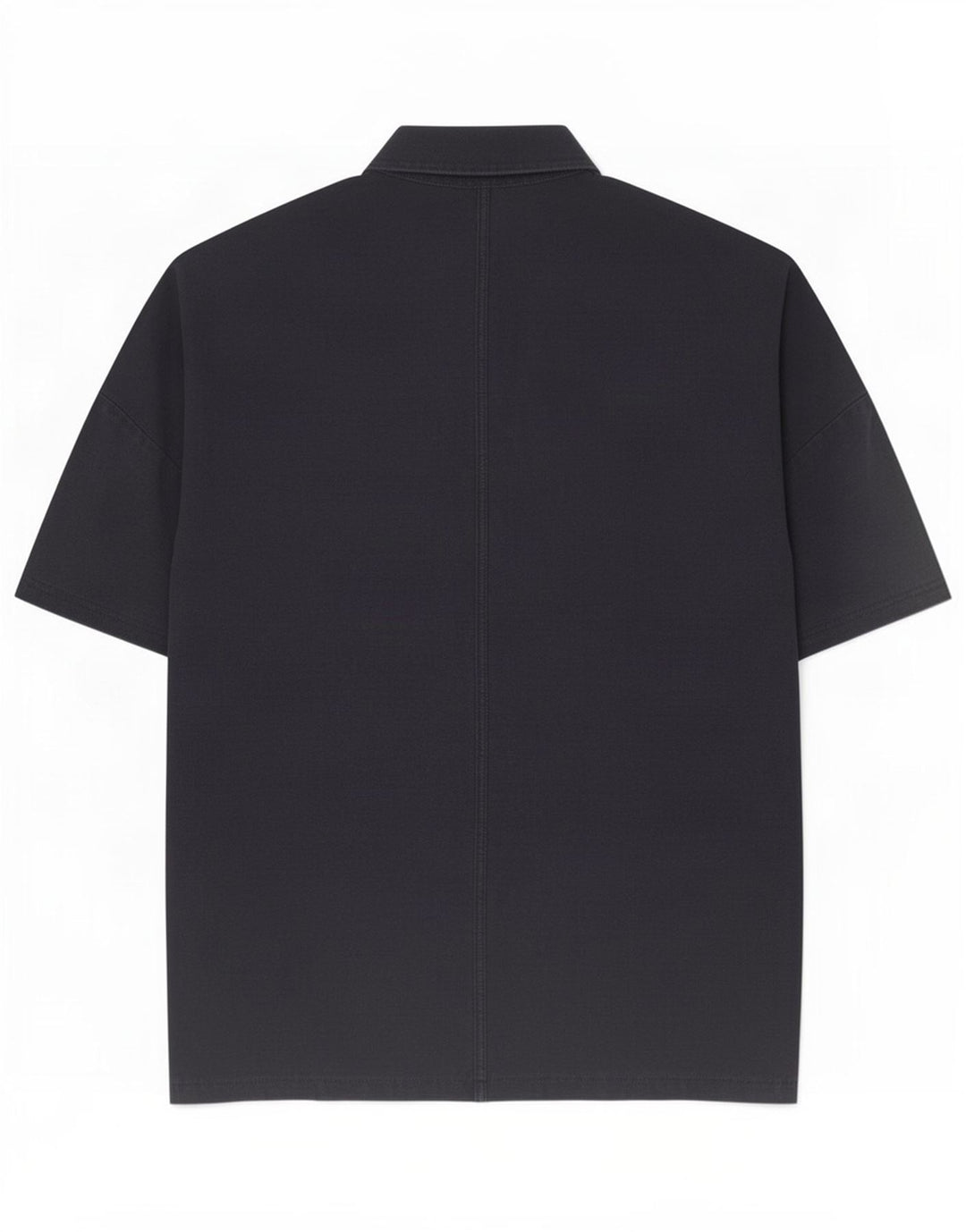 Cos Mens Short Sleeve Shirt Medium Navy Blue Cotton