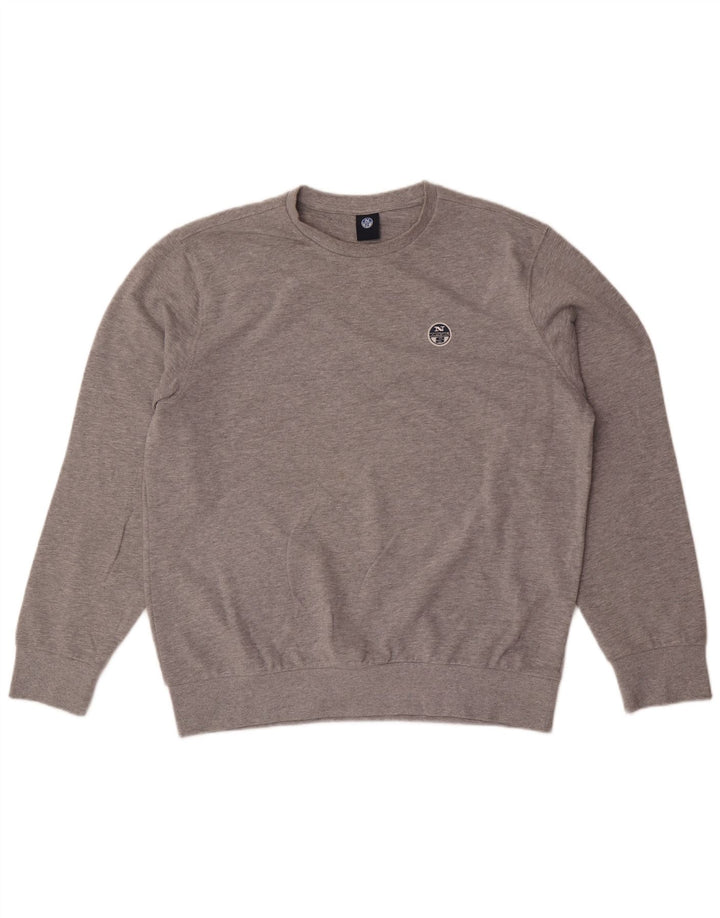 North Sails Mens Sweatshirt Jumper Large Grey Cotton