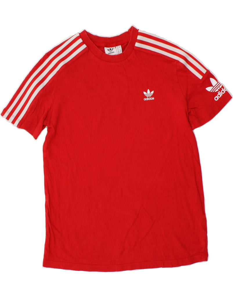 ADIDAS Womens T-Shirt Top UK 12 Medium Red | Vintage Adidas | Thrift | Second-Hand Adidas | Used Clothing | Messina Hembry 