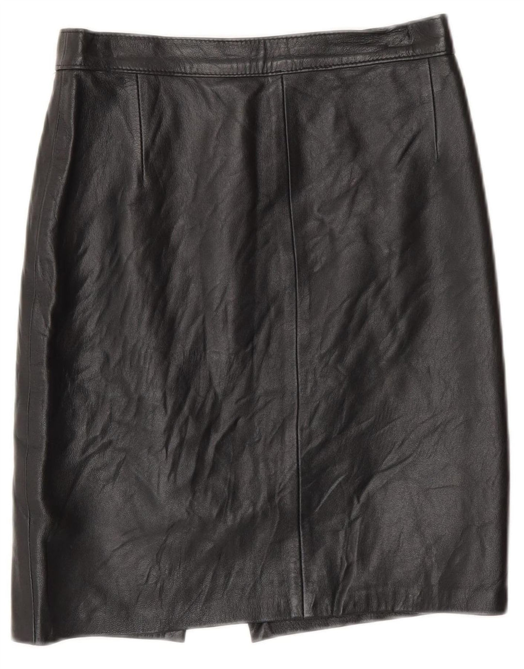 Vintage Womens Leather Skirt IT 42 Medium W26 Black