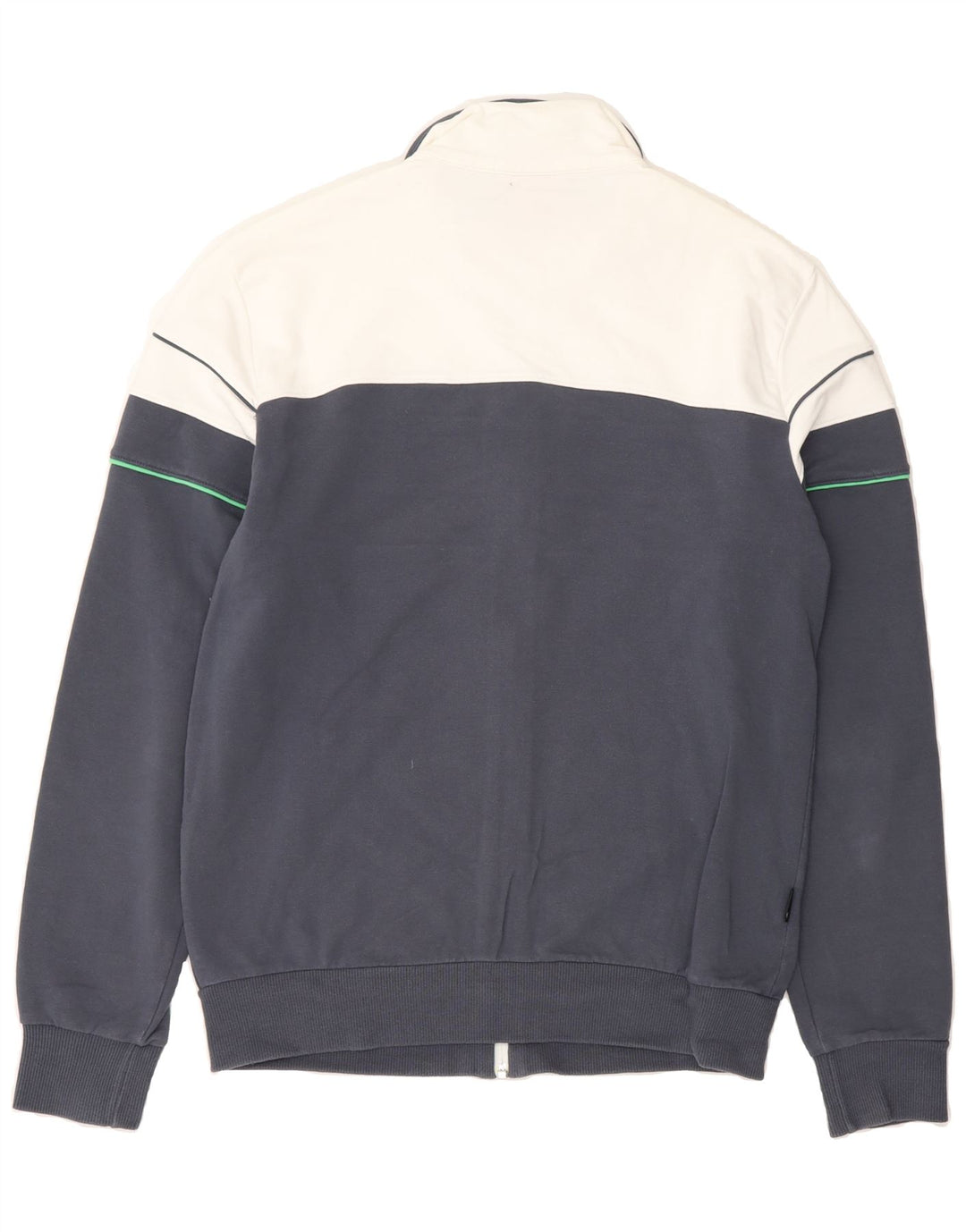 PUMA Mens Tracksuit Top Jacket Medium Navy Blue Colourblock Cotton Vintage Puma and Second-Hand Puma from Messina Hembry 