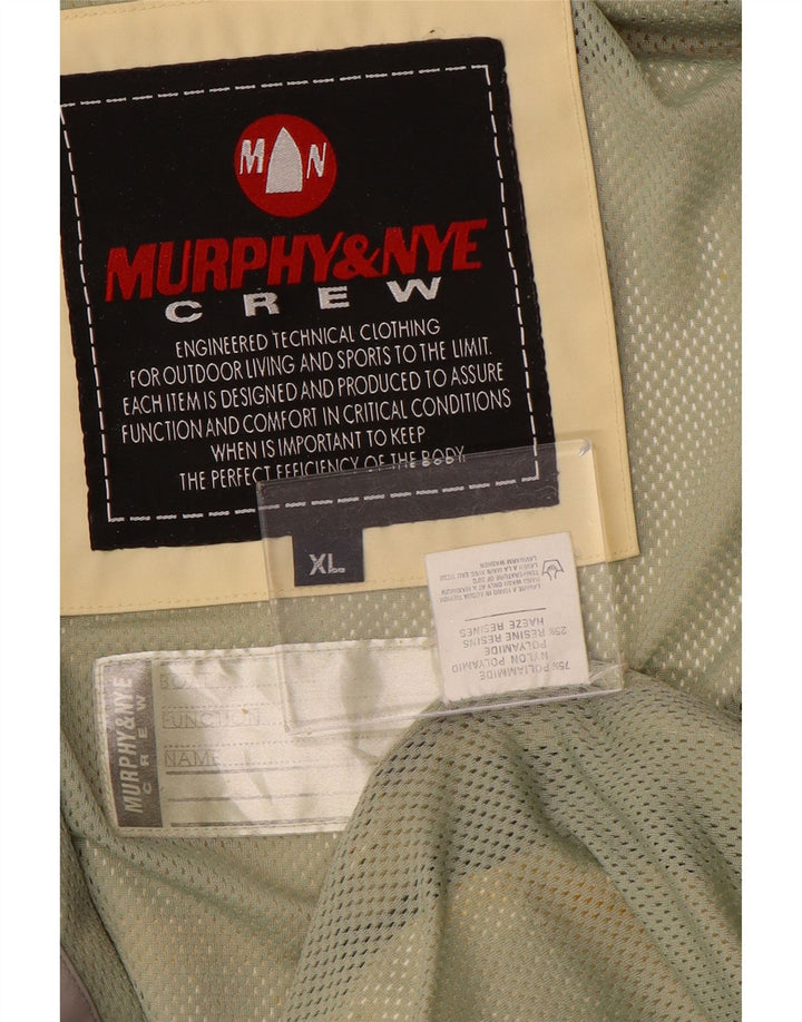 Murphy & Nye Mens Bomber Jacket UK 42 XL Yellow Nylon