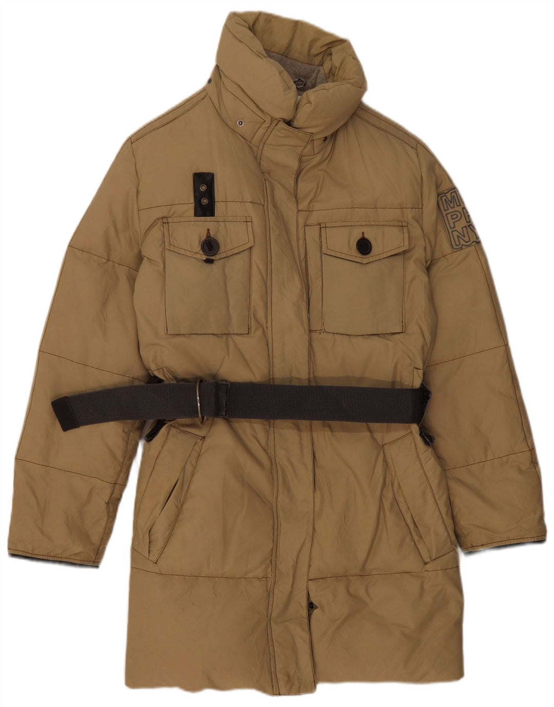 Murphy & Nye Womens Hooded Padded Coat UK 14 Medium Khaki Polyamide