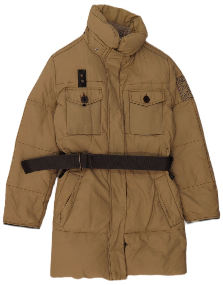 Murphy & Nye Womens Hooded Padded Coat UK 14 Medium Khaki Polyamide