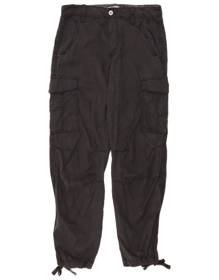 Marks & Spencer Womens Joggers Cargo Trousers UK 12 Medium W30 L29 Grey