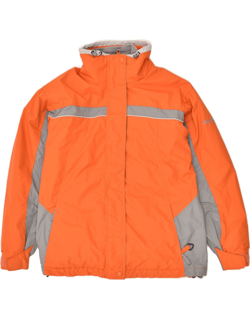 COLUMBIA Womens Windbreaker Jacket UK 16 Large Orange Polyamide | Vintage Columbia | Thrift | Second-Hand Columbia | Used Clothing | Messina Hembry 