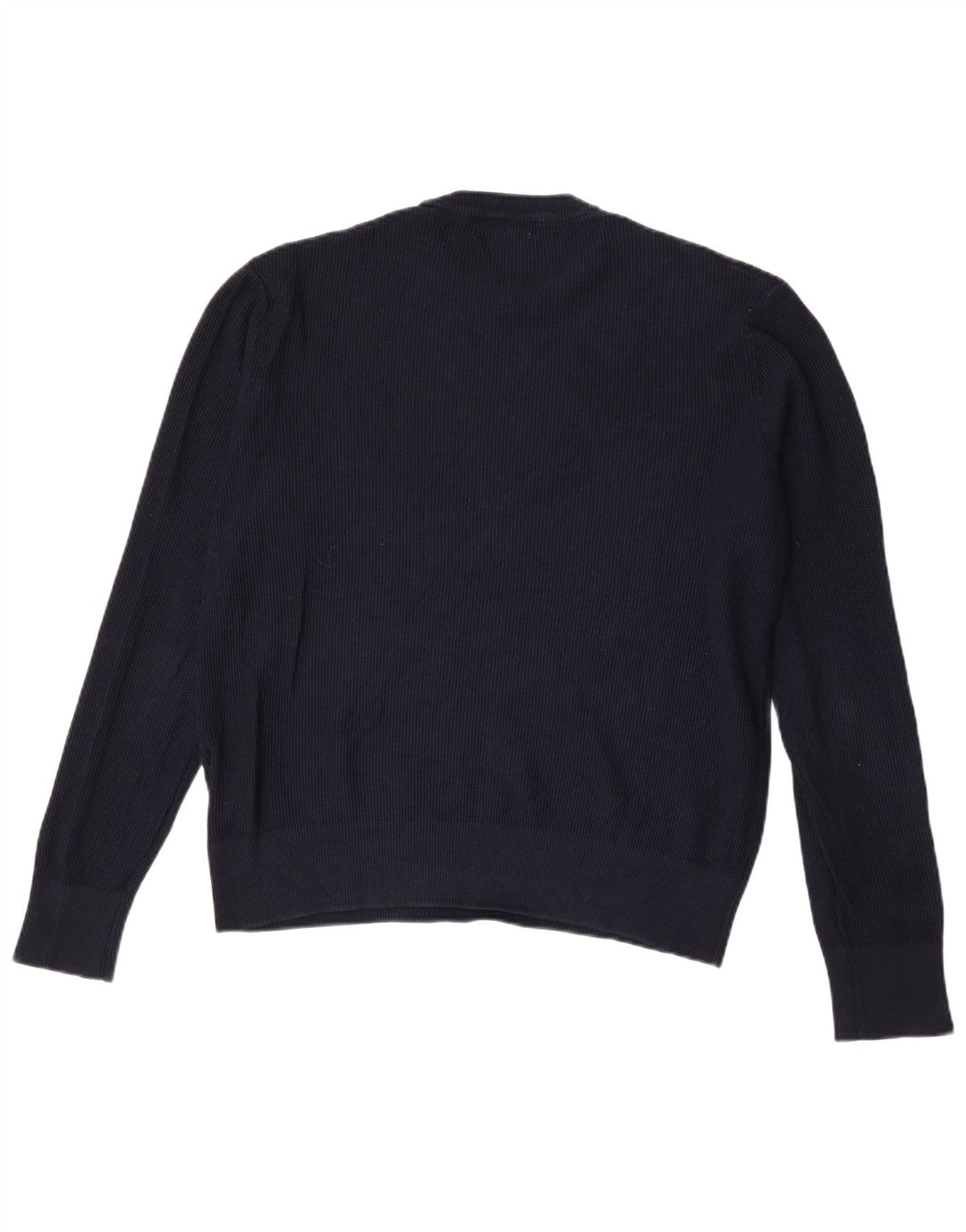 Zara Mens Crew Neck Jumper Sweater Medium Navy Blue
