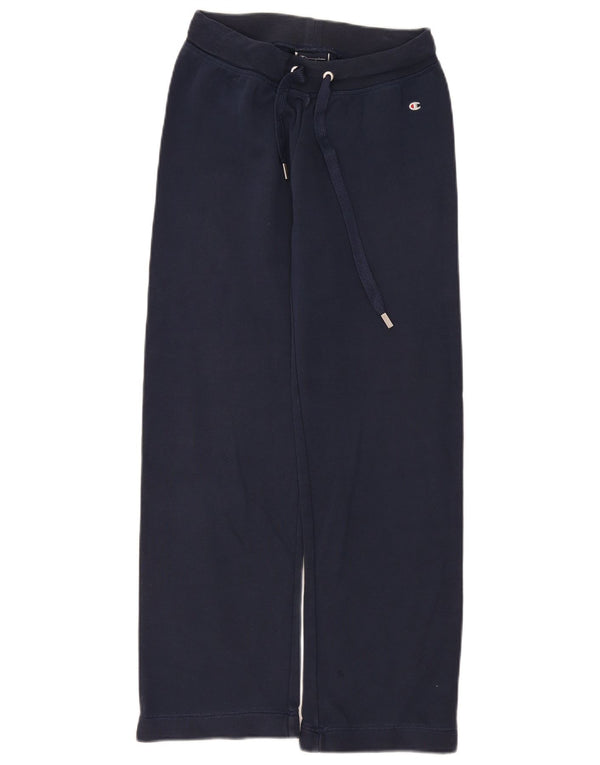 Champion Womens Tracksuit Trousers UK 12 Medium Navy Blue Cotton