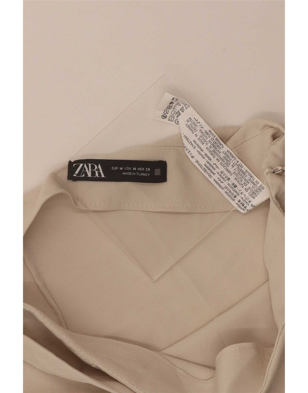 Zara Womens Mini Skirt Medium W28 Beige Polyester