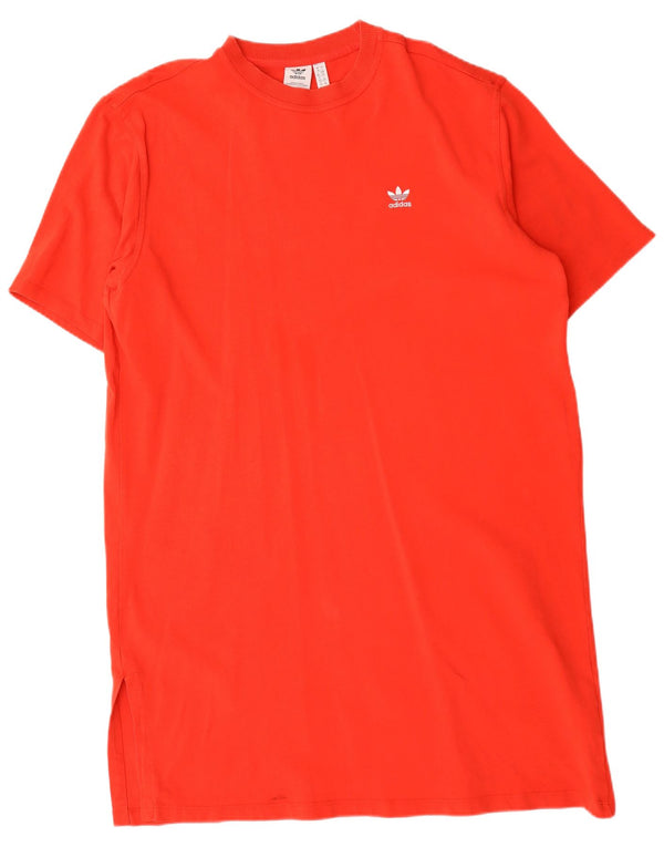 Adidas Womens Graphic Oversized T-Shirt Dress UK 18 XL Red Cotton