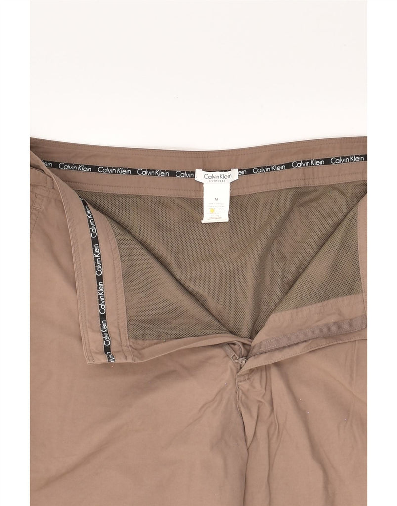 CALVIN KLEIN Womens Chino Shorts UK 14 Medium W34 Brown Cotton | Vintage Calvin Klein | Thrift | Second-Hand Calvin Klein | Used Clothing | Messina Hembry 