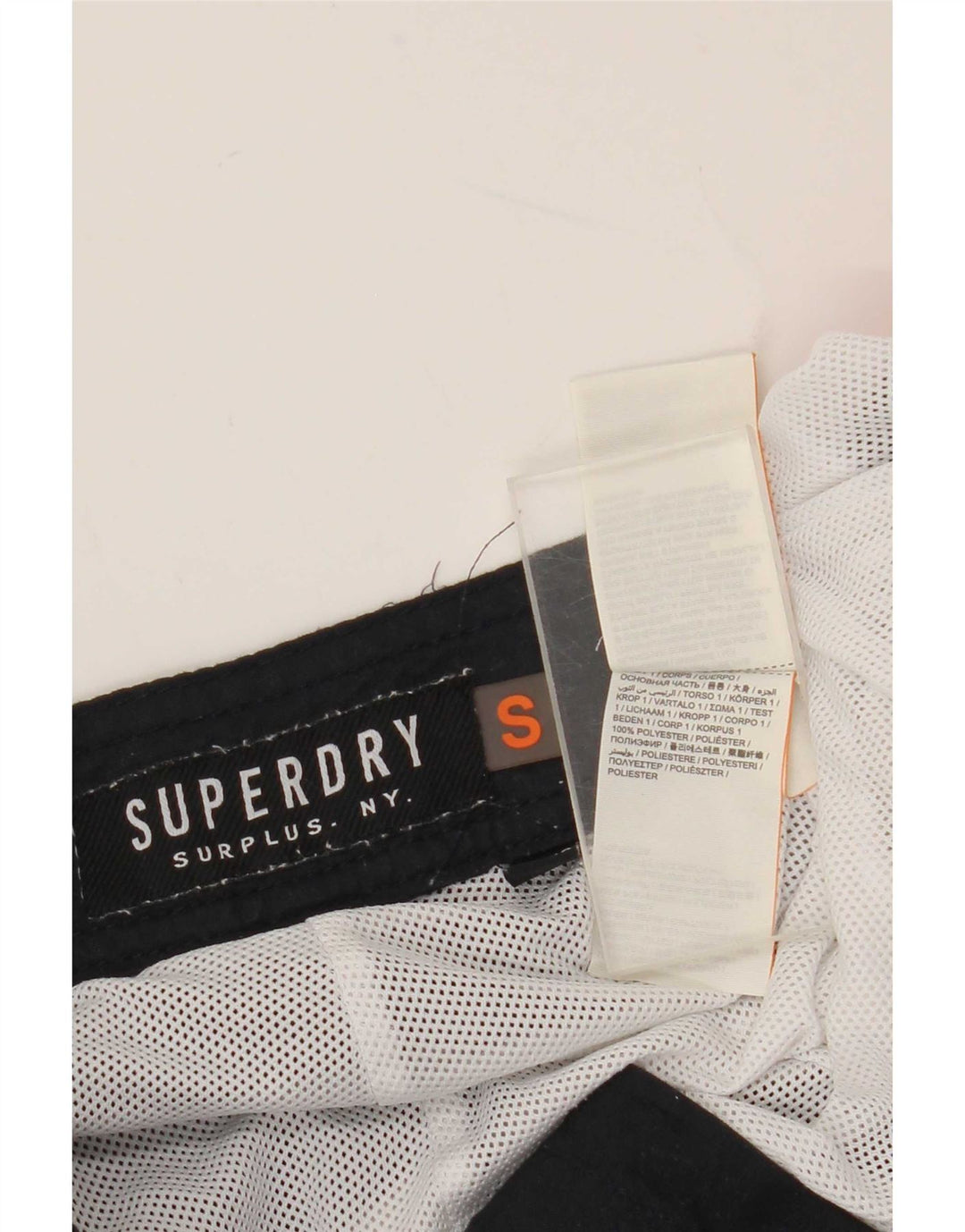 Superdry Mens Graphic Regular Swimming Shorts Small Blue Polyester