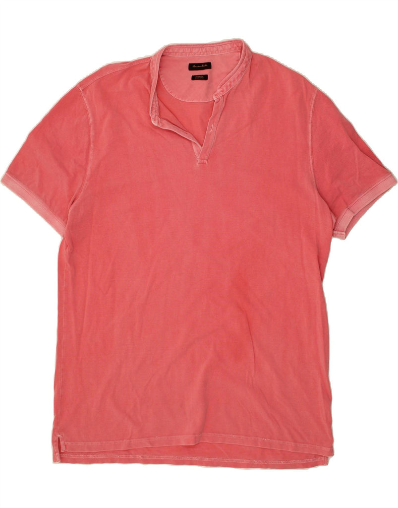 MASSIMO DUTTI Mens Casual Fit Polo Shirt 2XL Pink | Vintage Massimo Dutti | Thrift | Second-Hand Massimo Dutti | Used Clothing | Messina Hembry 