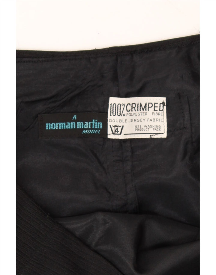 VINTAGE Womens Maxi Skirt W34 Large Black Polyester Vintage Vintage and Second-Hand Vintage from Messina Hembry 