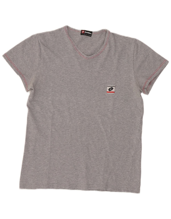 Lotto Womens T-Shirt Top UK 12 Medium Grey Cotton