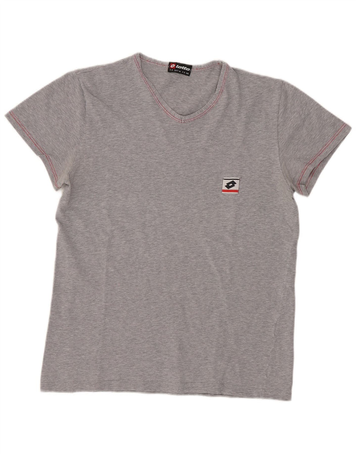Lotto Womens T-Shirt Top UK 12 Medium Grey Cotton