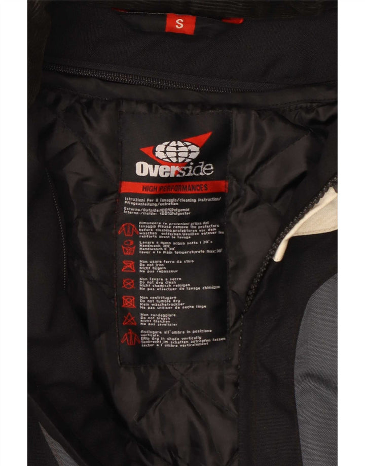 Vintage Mens Racer Jacket UK 36 Small Black Colourblock Polyamide