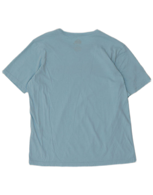 Quiksilver Womens Regular Fit Graphic T-Shirt Top UK 14 Medium  Blue Cotton