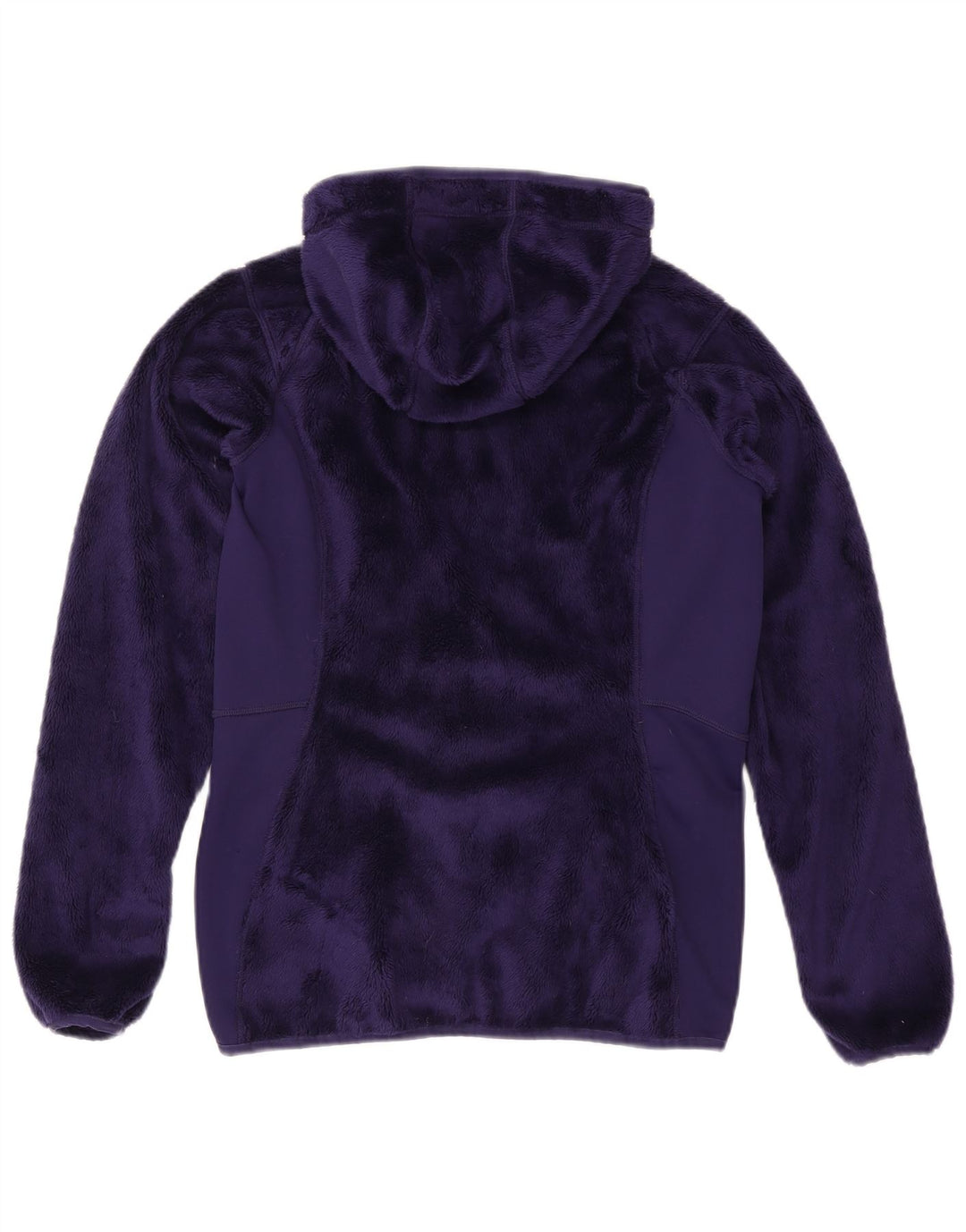 The North Face Womens Hooded Fleece Jacket UK 14 Medium Purple Polyester