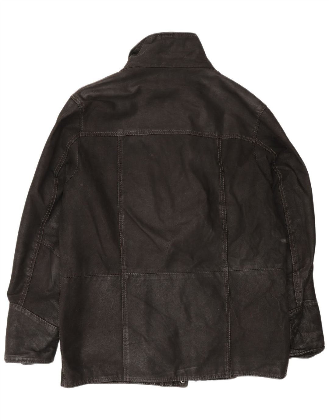 Vintage Mens Leather Jacket IT 52 XL Black