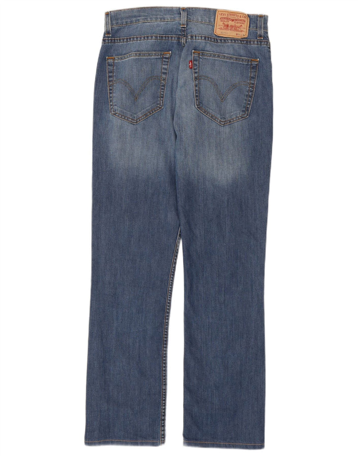LEVI'S Mens Straight Jeans W31 L34 Blue Cotton