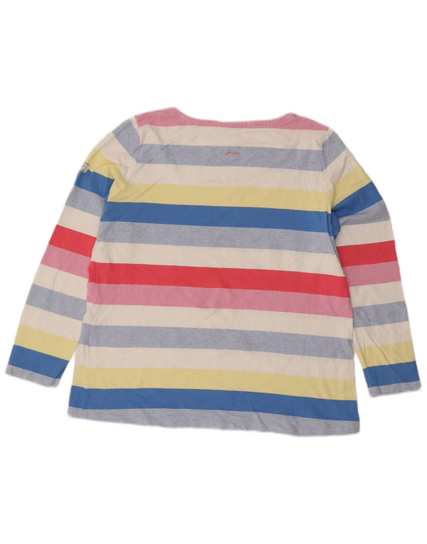 Joules Womens Top Long Sleeve UK 18 XL  Multicoloured Striped Cotton