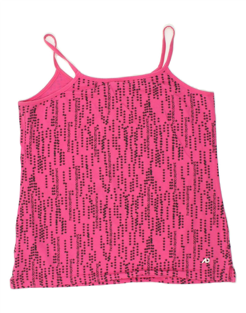 NIKE Womens Graphic Cami Top UK 20/22 XL Pink Cotton | Vintage Nike | Thrift | Second-Hand Nike | Used Clothing | Messina Hembry 