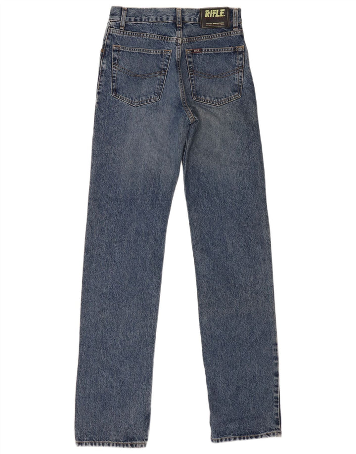 Rifle Womens Straight Jeans W29 L34 Blue Cotton