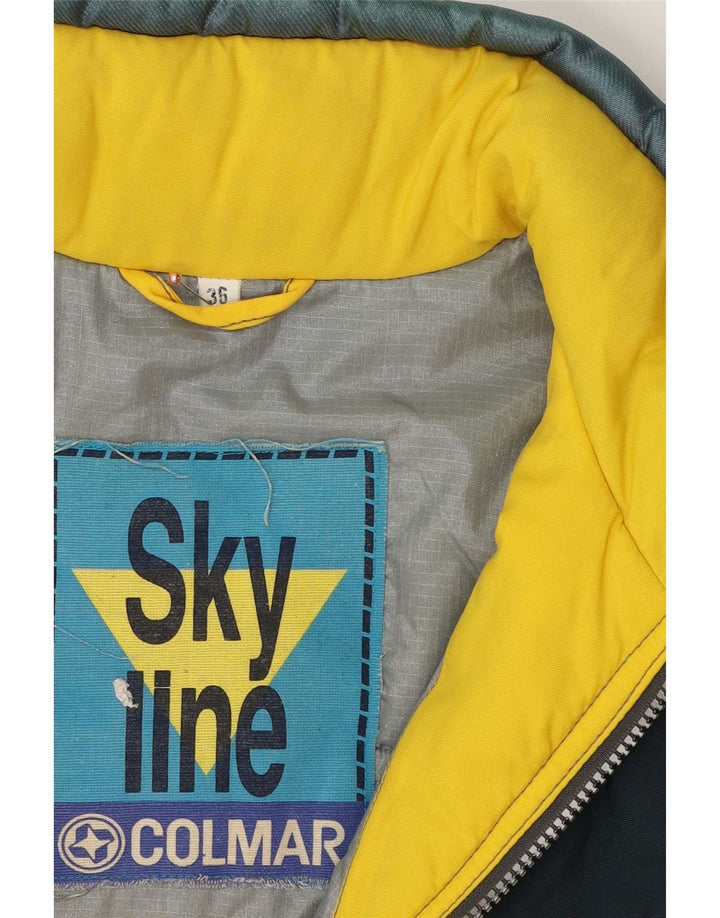 Colmar Mens Graphic Ski Jacket IT 36 Small Yellow Colourblock Polyamide