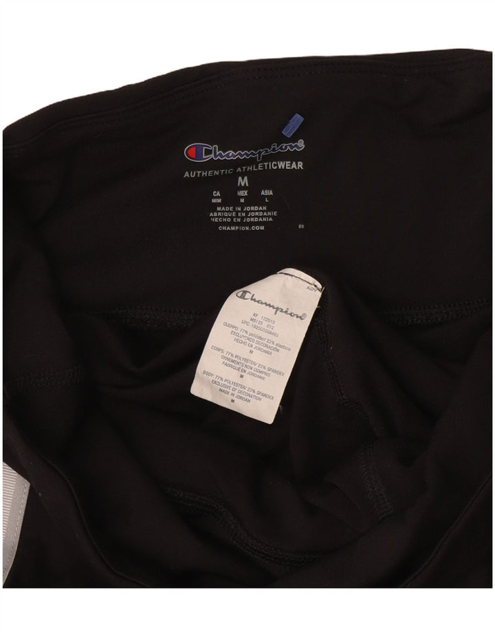 CHAMPION Womens Leggings UK 12 Medium Black Polyester