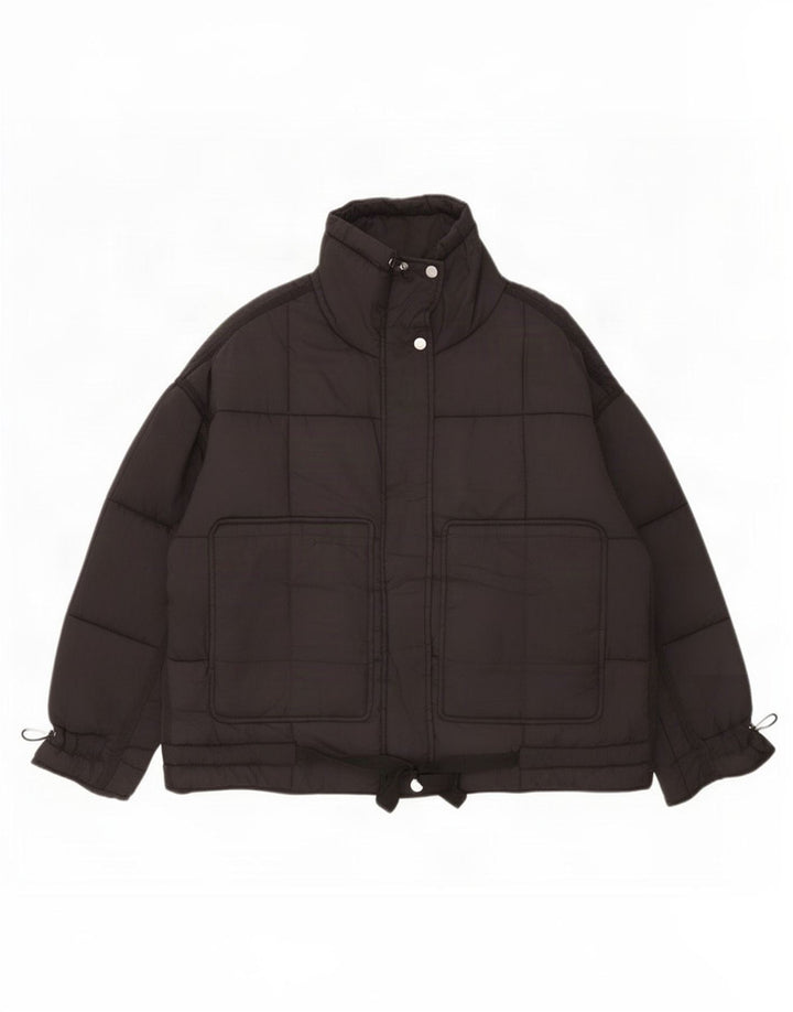 Zara Womens Padded Jacket UK 16 Large Black Polyester