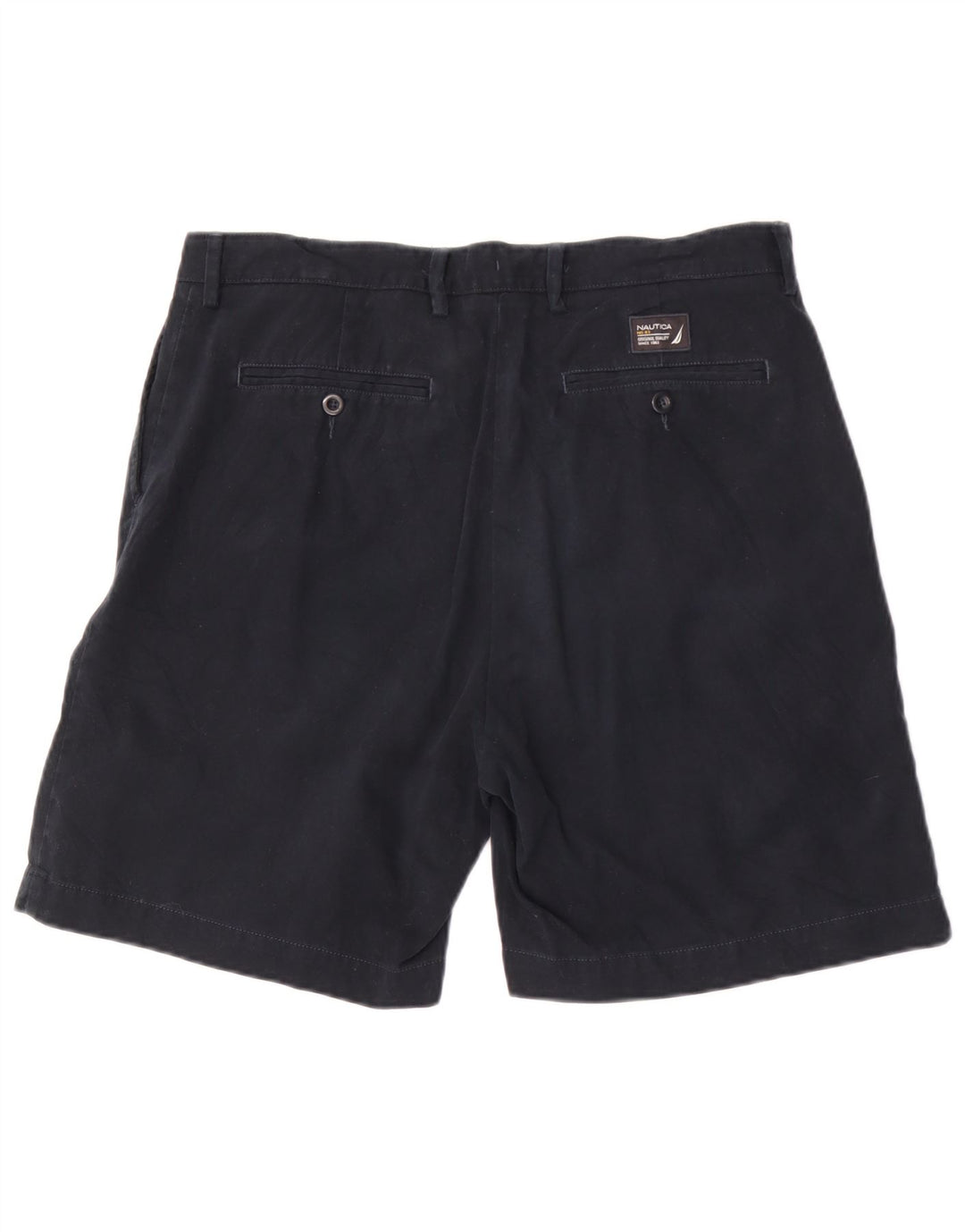 Nautica Mens Rigger Classic Fit Pegged Chino Shorts W33 Medium Navy Blue