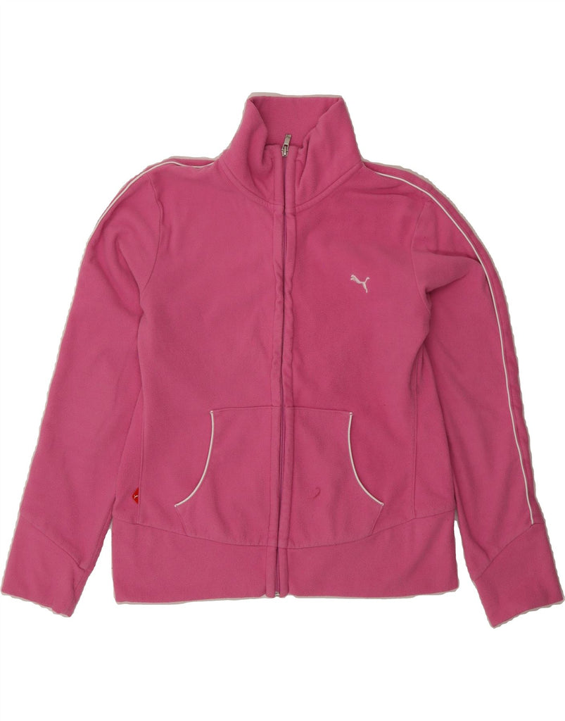 PUMA Womens Fleece Jacket UK 12 Medium Pink Polyester Vintage Puma and Second-Hand Puma from Messina Hembry 