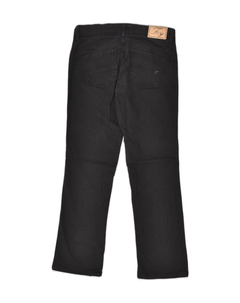 FAY Womens Straight Casual Trousers W27 L27 Black | Vintage Fay | Thrift | Second-Hand Fay | Used Clothing | Messina Hembry 