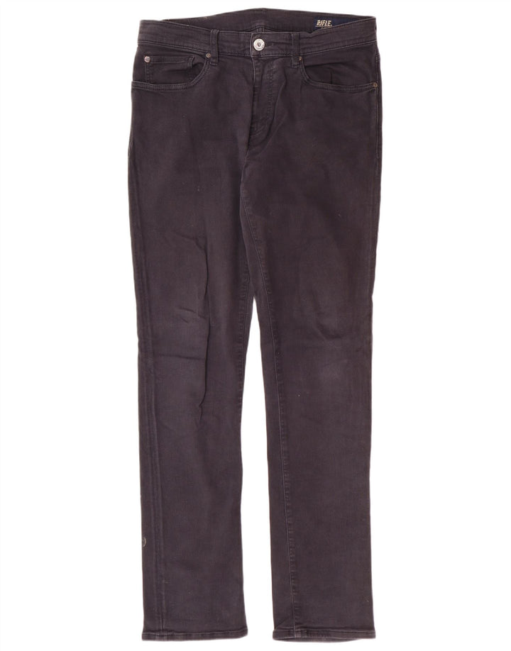 RIFLE Mens Slim Jeans W34 L34 Grey Cotton