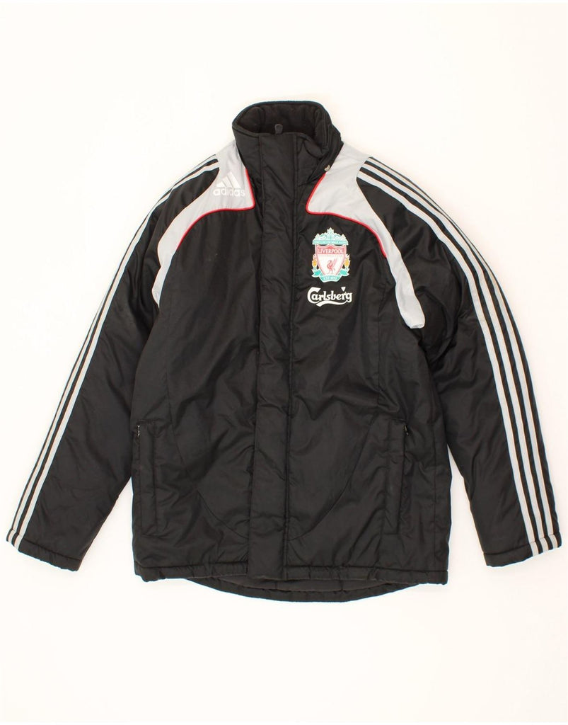 ADIDAS Boys Graphic Windbreaker Jacket 13-14 Years Black Colourblock Vintage Adidas and Second-Hand Adidas from Messina Hembry 