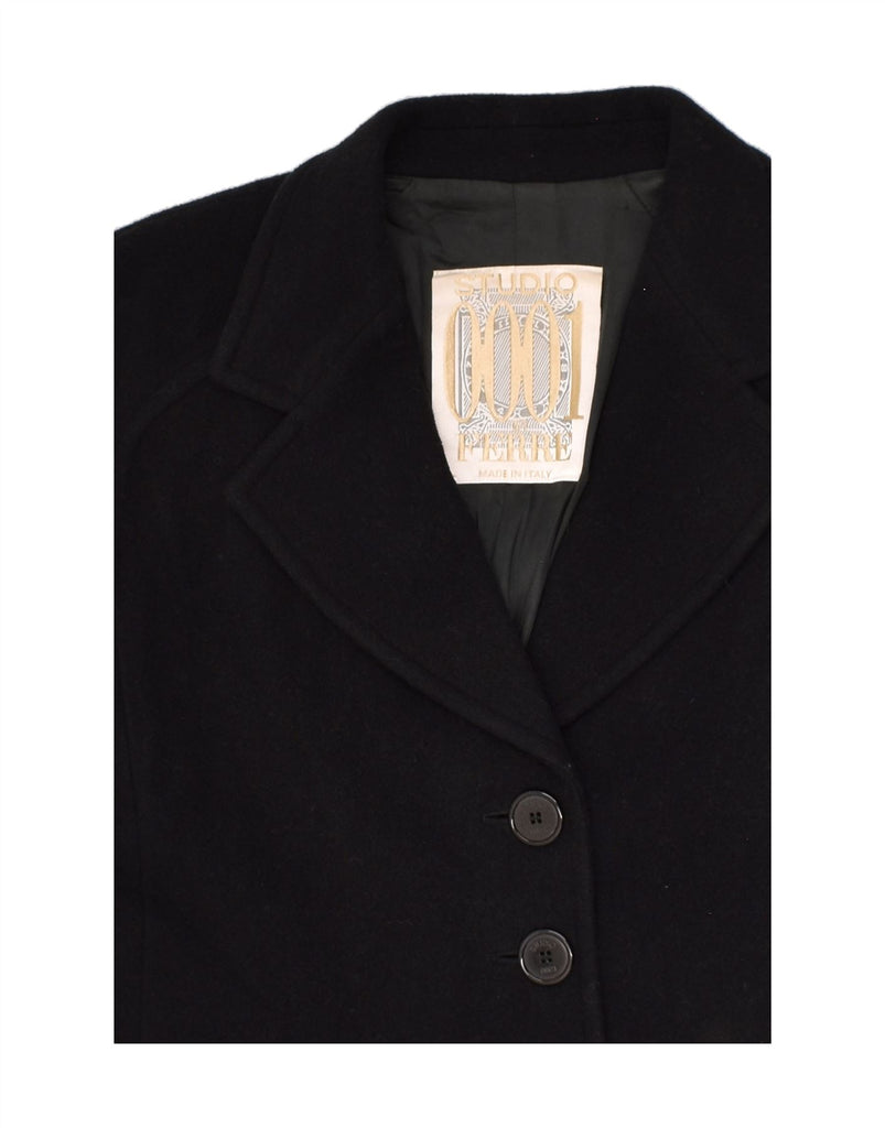 GIANFRANCO FERRE Womens Overcoat UK 10 Small Black Vintage Gianfranco Ferre and Second-Hand Gianfranco Ferre from Messina Hembry 